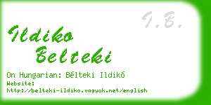 ildiko belteki business card